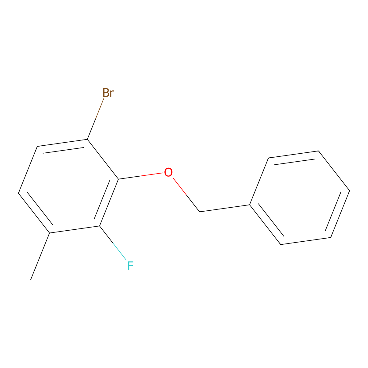 2-(Benzyloxy)-1-bromo-3-fluoro-4-methylbenzene molecular structure, CAS 2379321-34-1