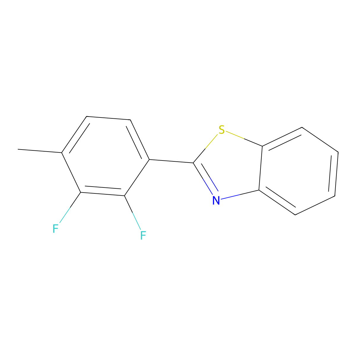 2-(2,3-Difluoro-4-methylphenyl)benzo[d]thiazole molecular structure, CAS 2379321-35-2