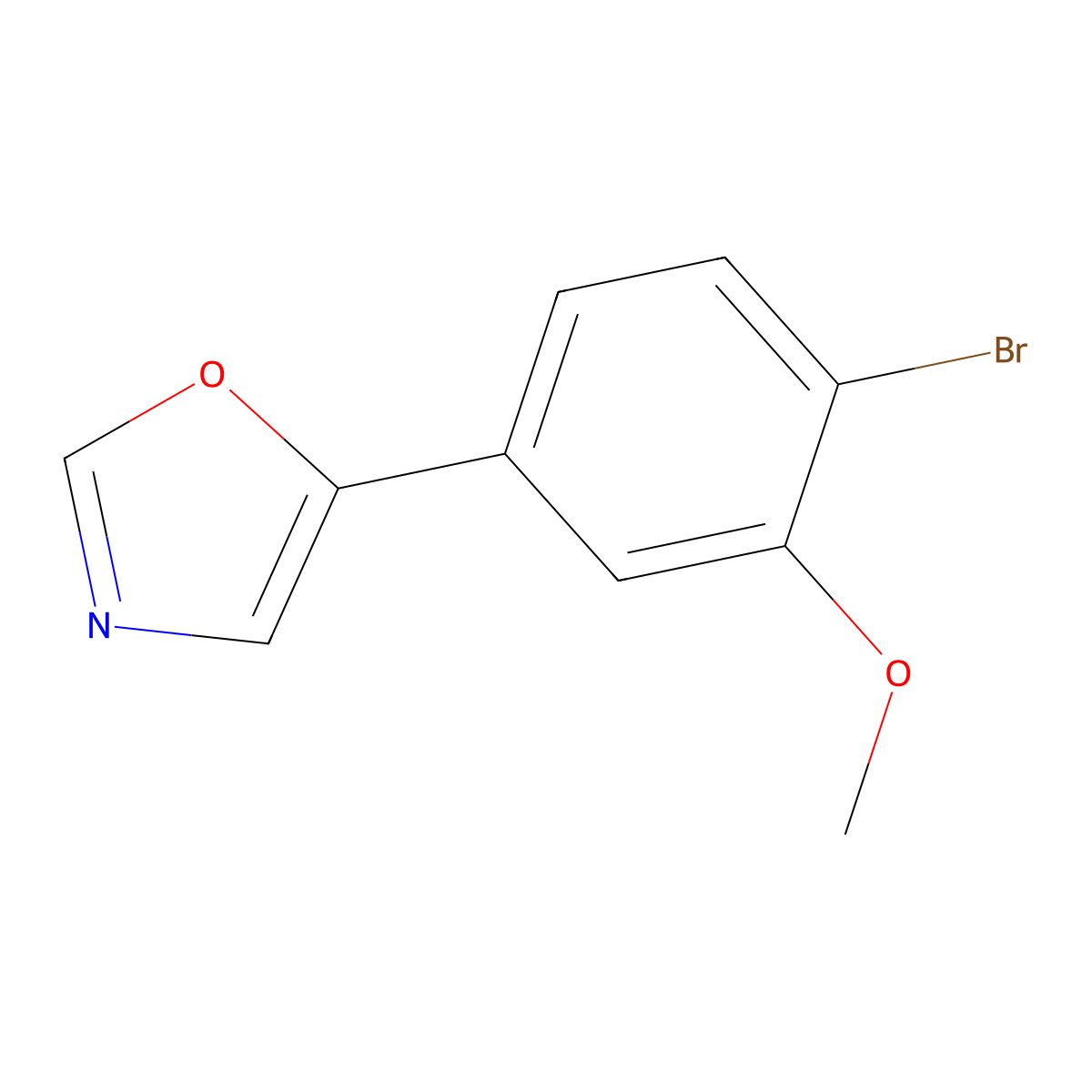 5-(4-Bromo-3-methoxyphenyl)oxazole molecular structure, CAS 2379321-36-3