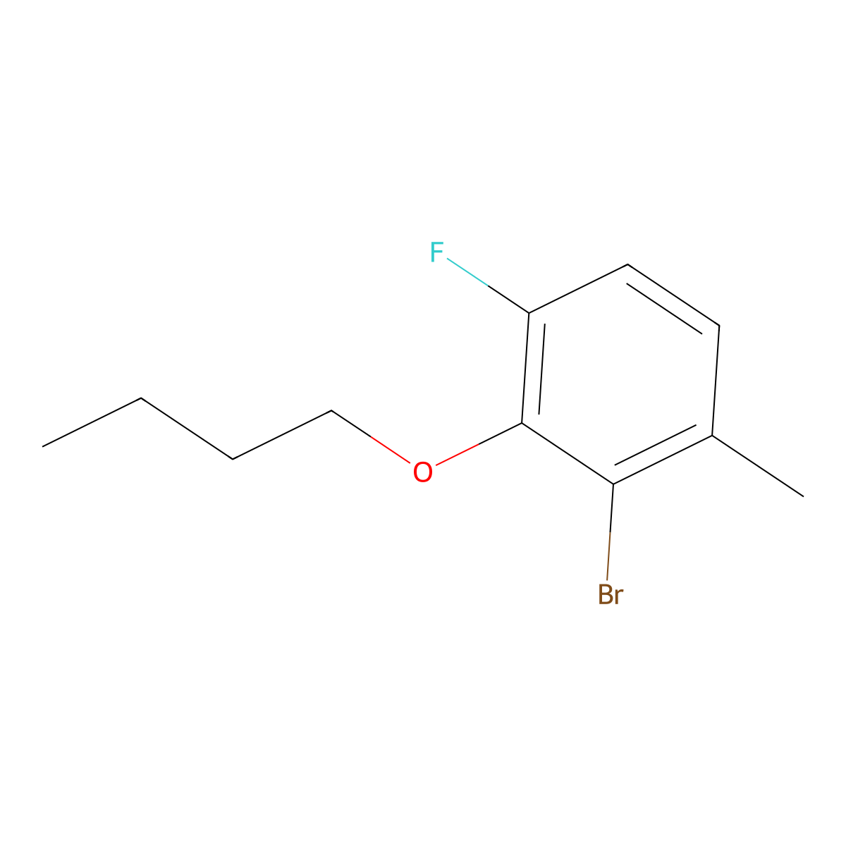 2-Bromo-3-butoxy-4-fluoro-1-methylbenzene molecular structure, CAS 2379321-42-1