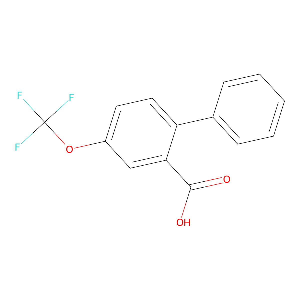 4-(Trifluoromethoxy)-[1,1'-biphenyl]-2-carboxylic acid molecular structure, CAS 2379321-48-7