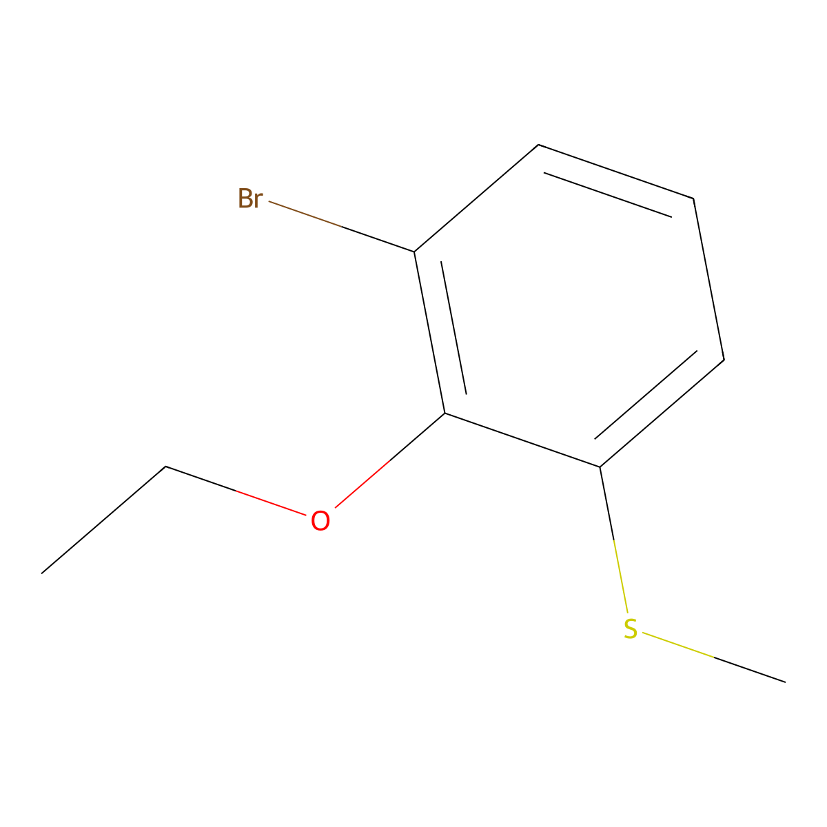 (3-Bromo-2-ethoxyphenyl)(methyl)sulfane molecular structure, CAS 2379321-50-1