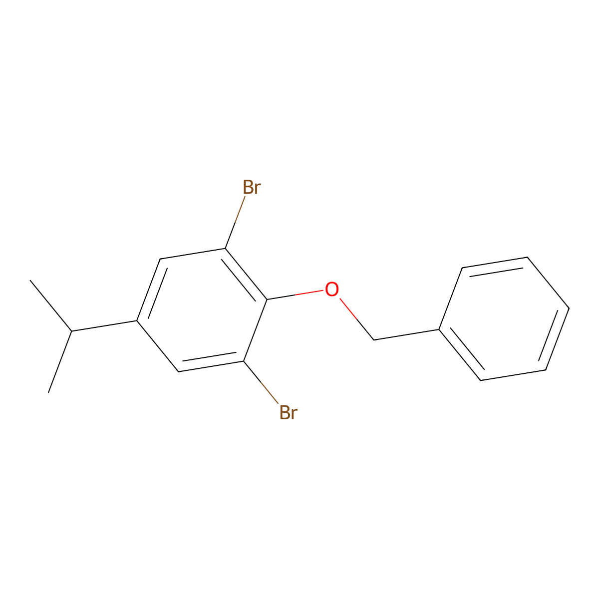 2-(Benzyloxy)-1,3-dibromo-5-isopropylbenzene molecular structure, CAS 2379321-51-2