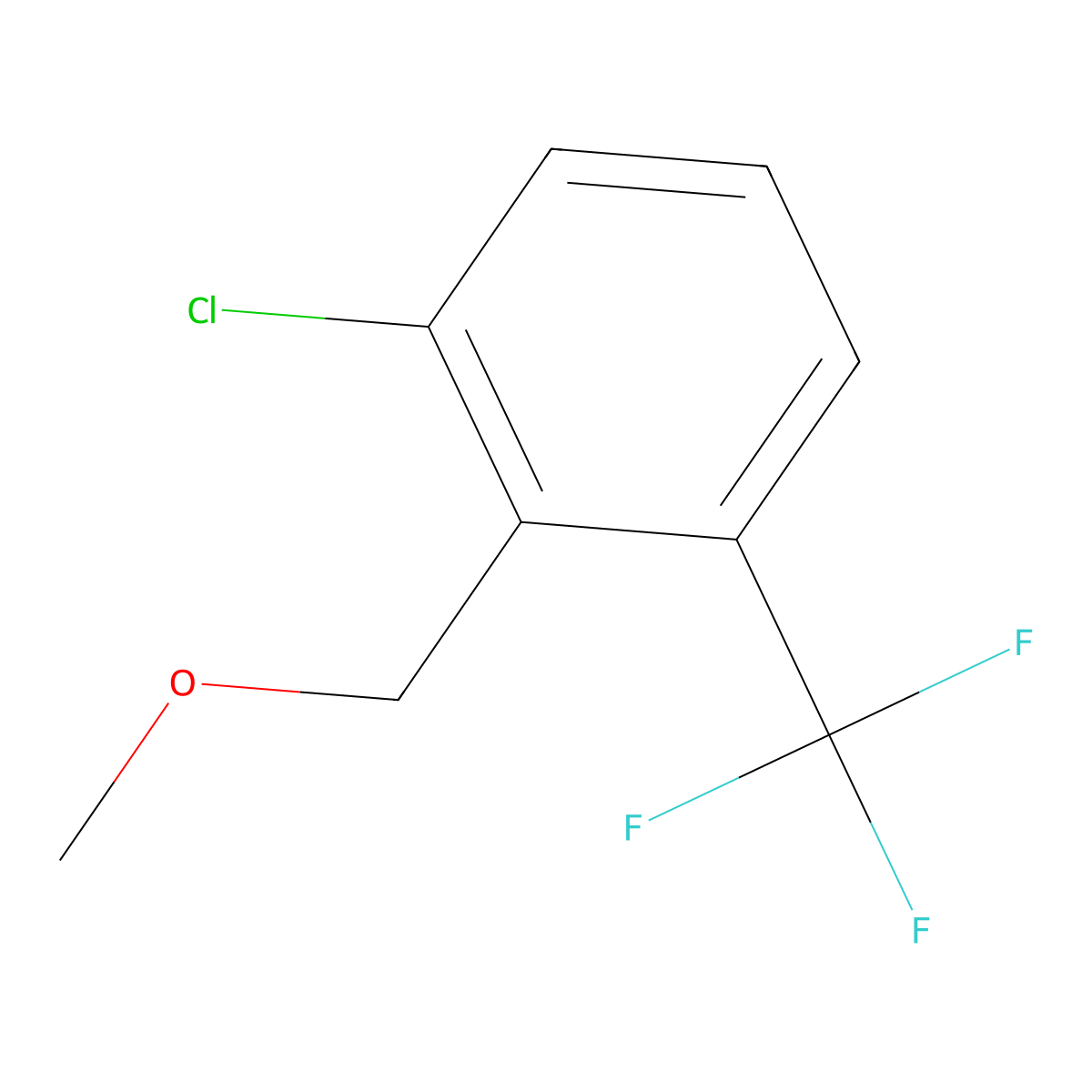 1-Chloro-2-(methoxymethyl)-3-(trifluoromethyl)benzene molecular structure, CAS 2379321-58-9