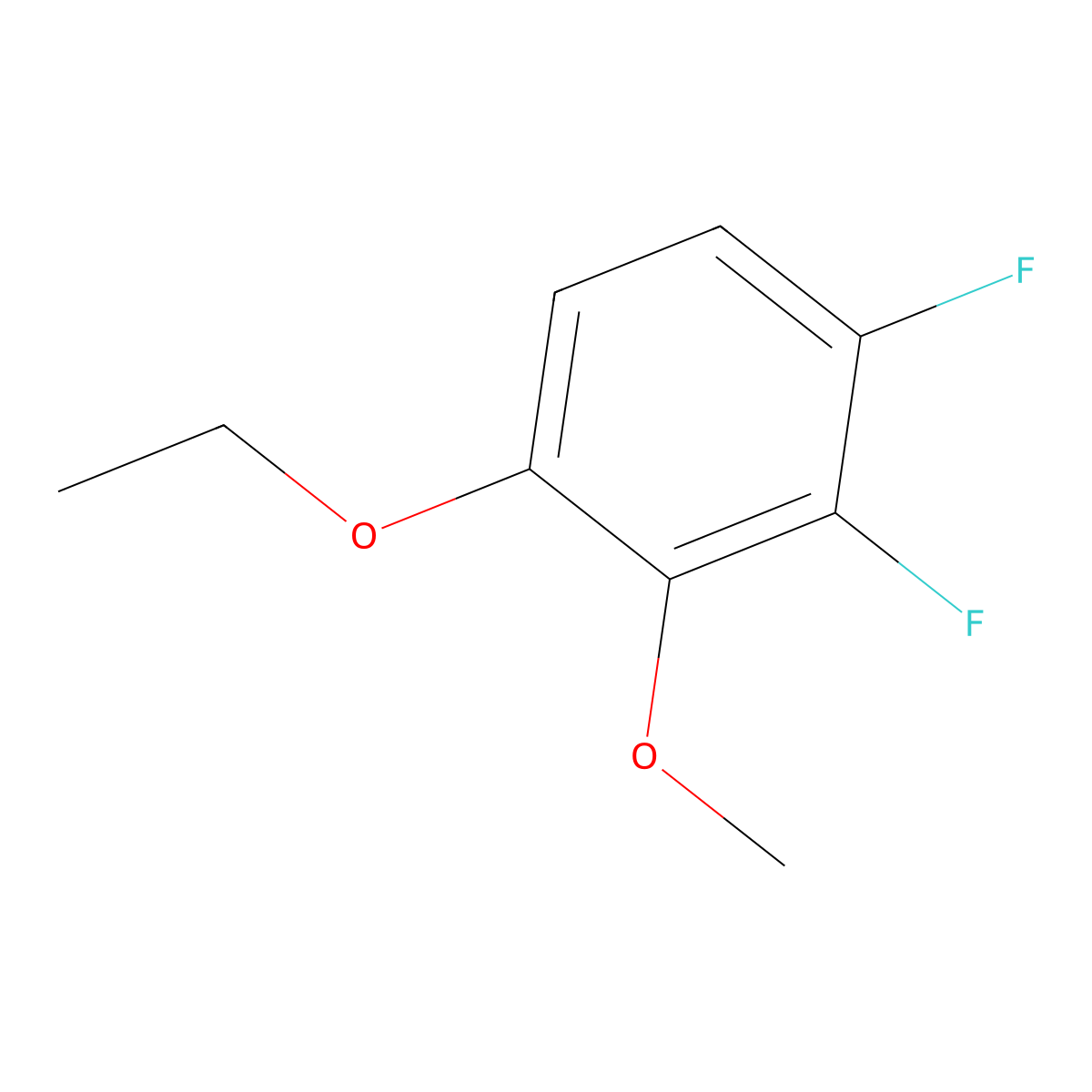 1-Ethoxy-3,4-difluoro-2-methoxybenzene molecular structure, CAS 2379321-67-0