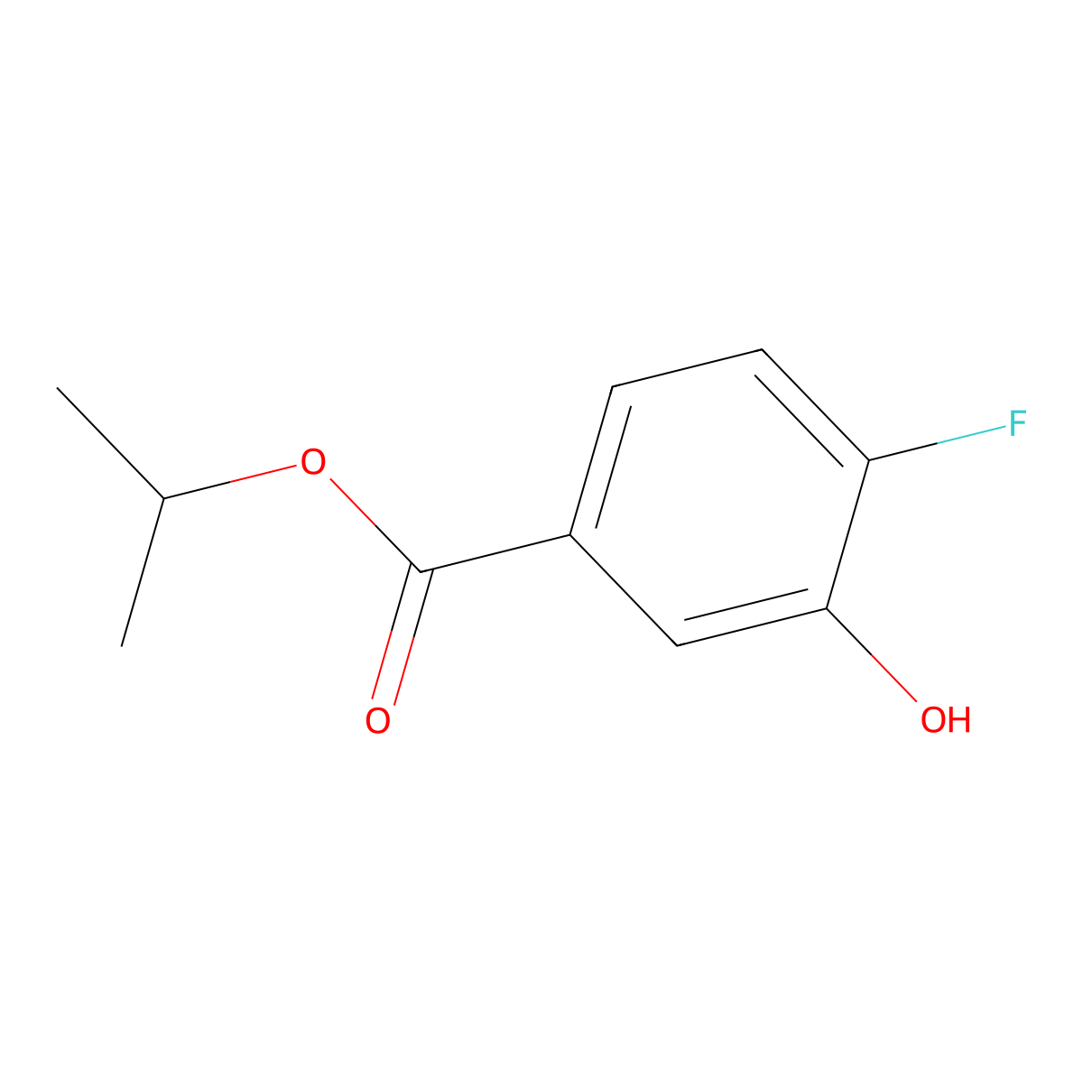 Isopropyl 4-fluoro-3-hydroxybenzoate molecular structure, CAS 2379321-69-2
