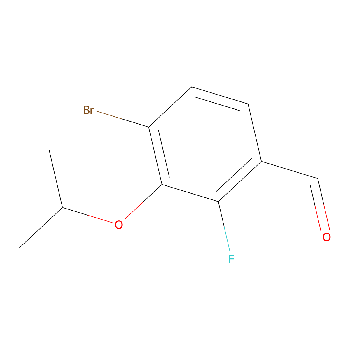 4-Bromo-2-fluoro-3-isopropoxybenzaldehyde molecular structure, CAS 2379321-71-6