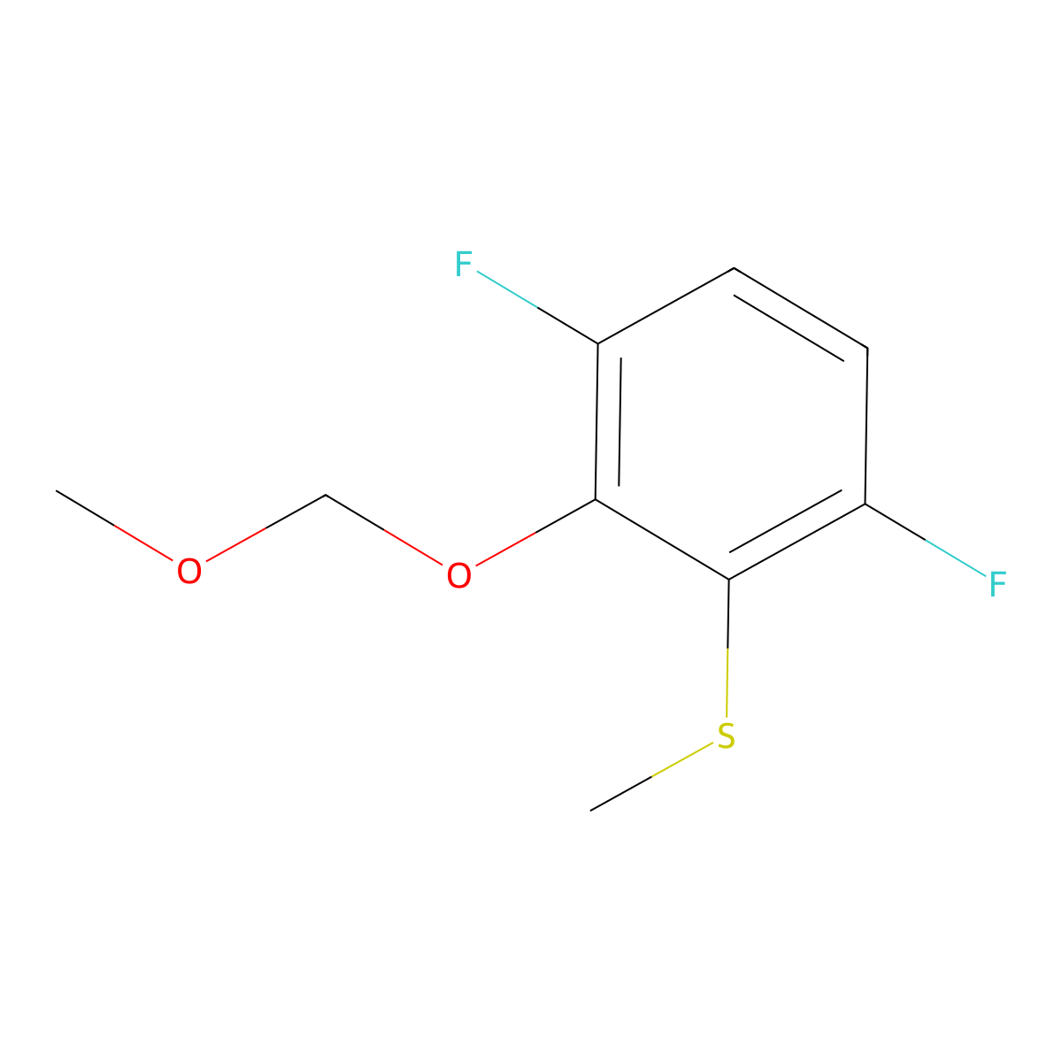 (3,6-Difluoro-2-(methoxymethoxy)phenyl)(methyl)sulfane molecular structure, CAS 2379321-73-8
