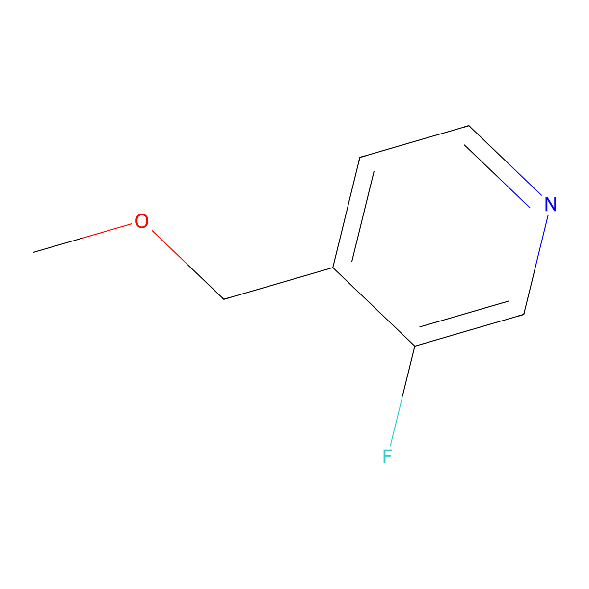3-Fluoro-4-(methoxymethyl)pyridine molecular structure, CAS 2379321-74-9
