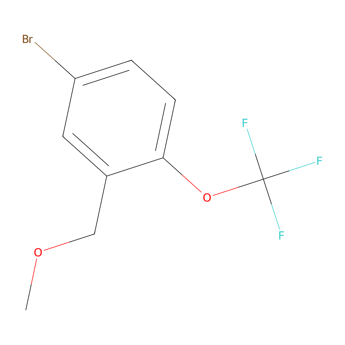 4-Bromo-2-(methoxymethyl)-1-(trifluoromethoxy)benzene molecular structure, CAS 2379321-82-9