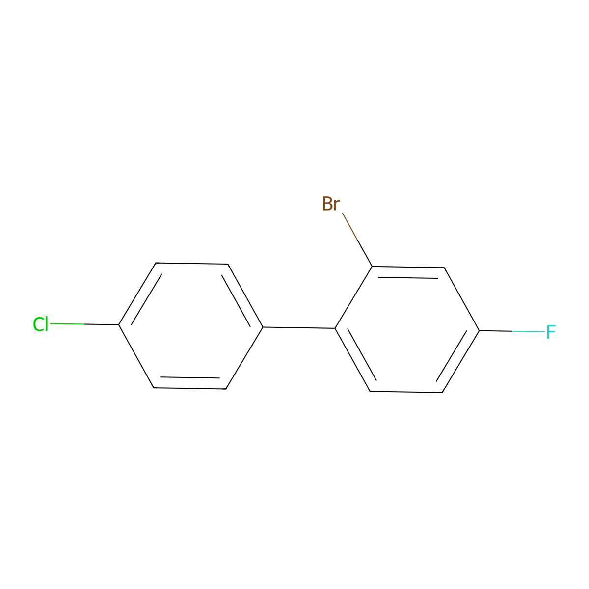 2-Bromo-4'-chloro-4-fluoro-1,1'-biphenyl molecular structure, CAS 2379321-84-1