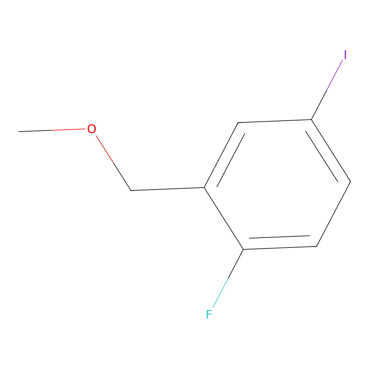 1-Fluoro-4-iodo-2-(methoxymethyl)benzene molecular structure, CAS 2379321-85-2