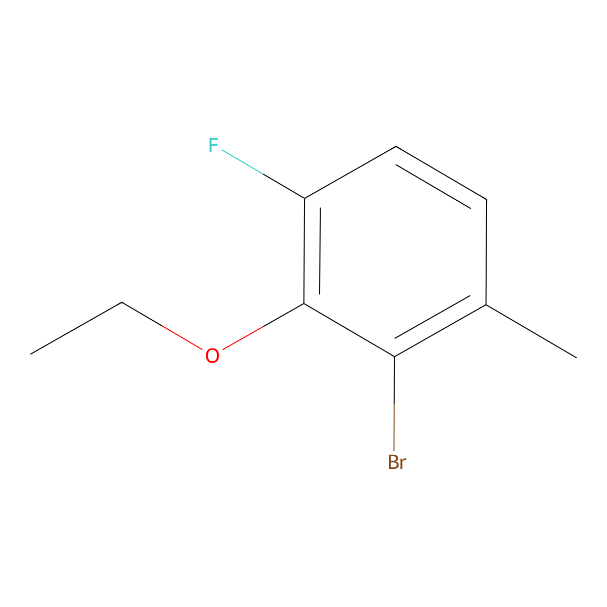 2-Bromo-3-ethoxy-4-fluoro-1-methylbenzene molecular structure, CAS 2379321-86-3