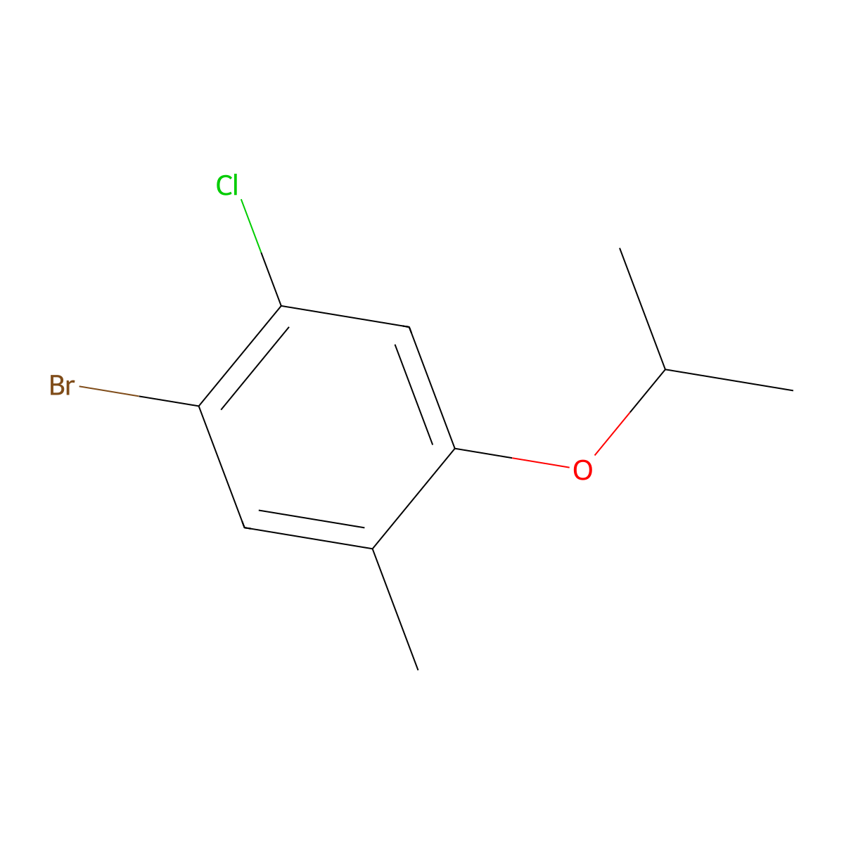 1-Bromo-2-chloro-4-isopropoxy-5-methylbenzene molecular structure, CAS 2379321-89-6