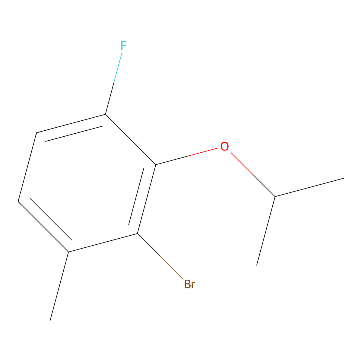 2-Bromo-4-fluoro-3-isopropoxy-1-methylbenzene molecular structure, CAS 2379321-92-1