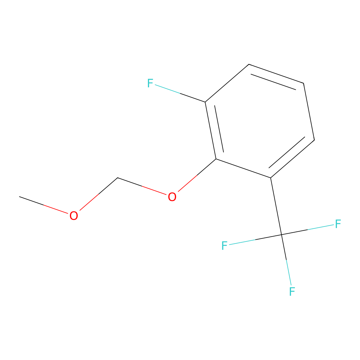 1-Fluoro-2-(methoxymethoxy)-3-(trifluoromethyl)benzene molecular structure, CAS 2379321-94-3