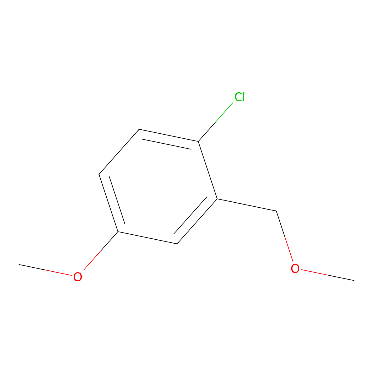 1-Chloro-4-methoxy-2-(methoxymethyl)benzene molecular structure, CAS 2379321-95-4