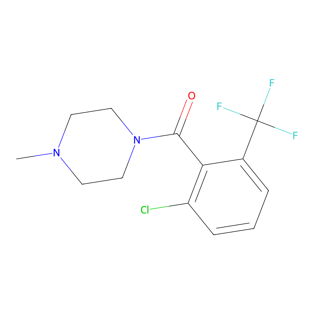 (2-Chloro-6-(trifluoromethyl)phenyl)(4-methylpiperazin-1-yl)methanone molecular structure, CAS 2379321-97-6
