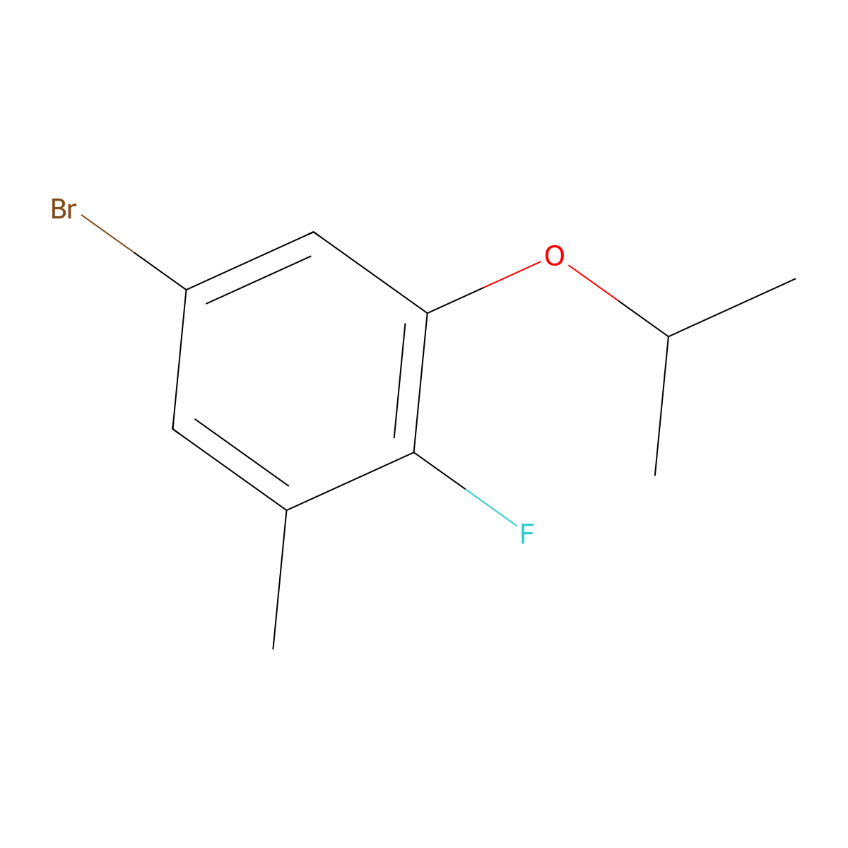 5-Bromo-2-fluoro-1-isopropoxy-3-methylbenzene molecular structure, CAS 2379322-03-7