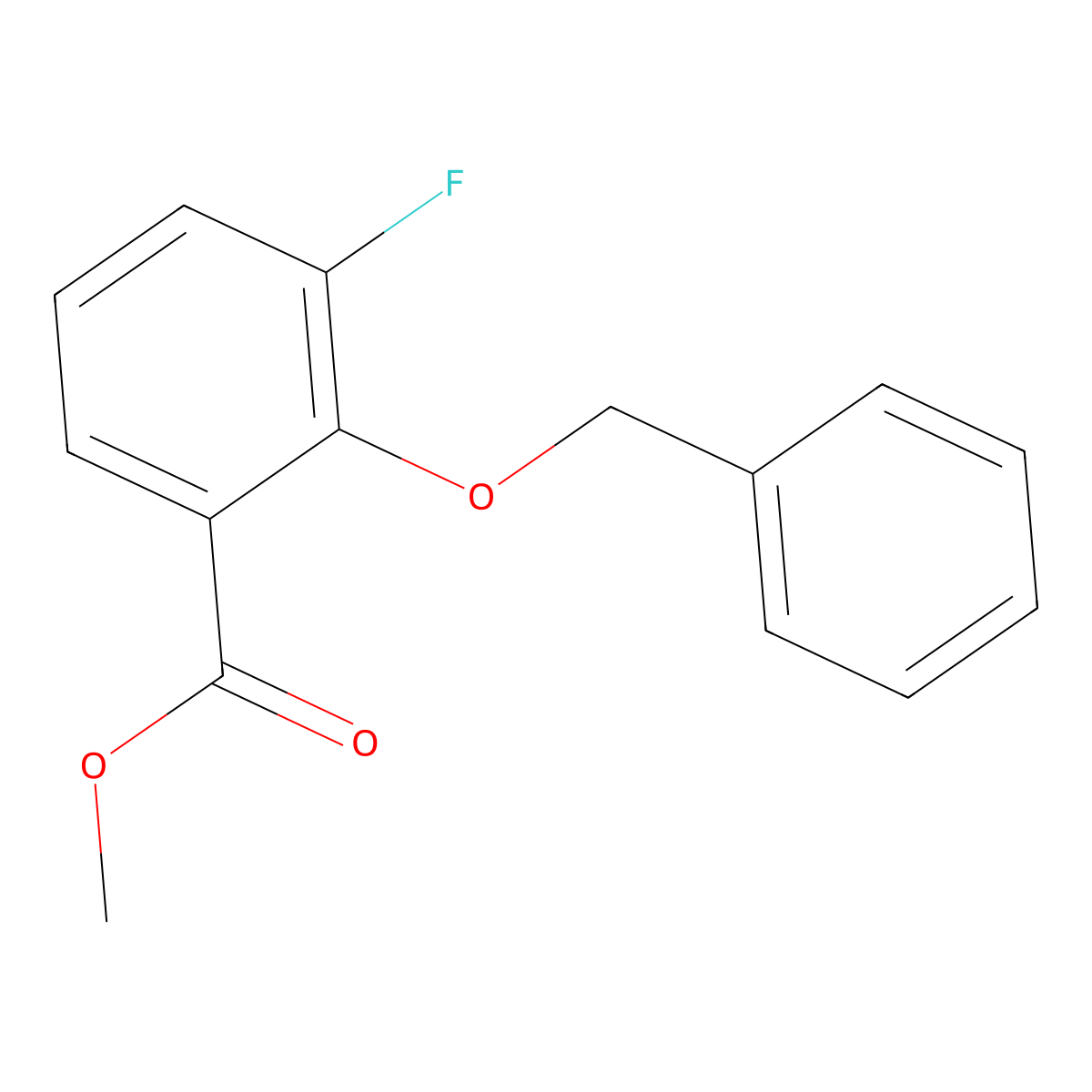 Methyl 2-(benzyloxy)-3-fluorobenzoate molecular structure, CAS 2379322-05-9
