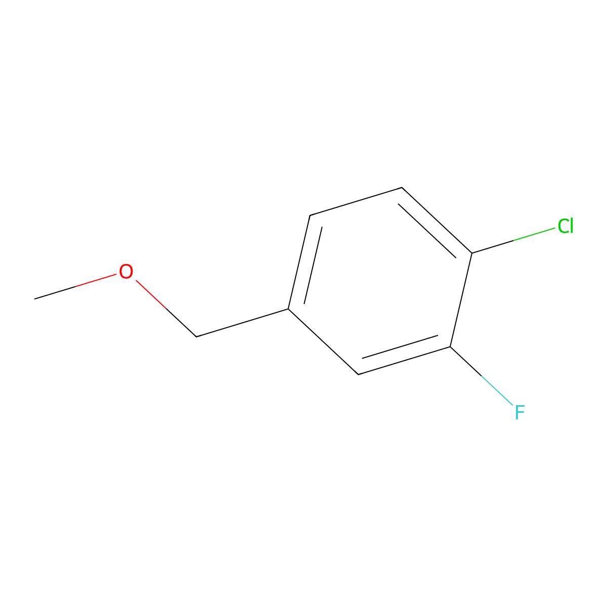 1-Chloro-2-fluoro-4-(methoxymethyl)benzene molecular structure, CAS 2379322-06-0