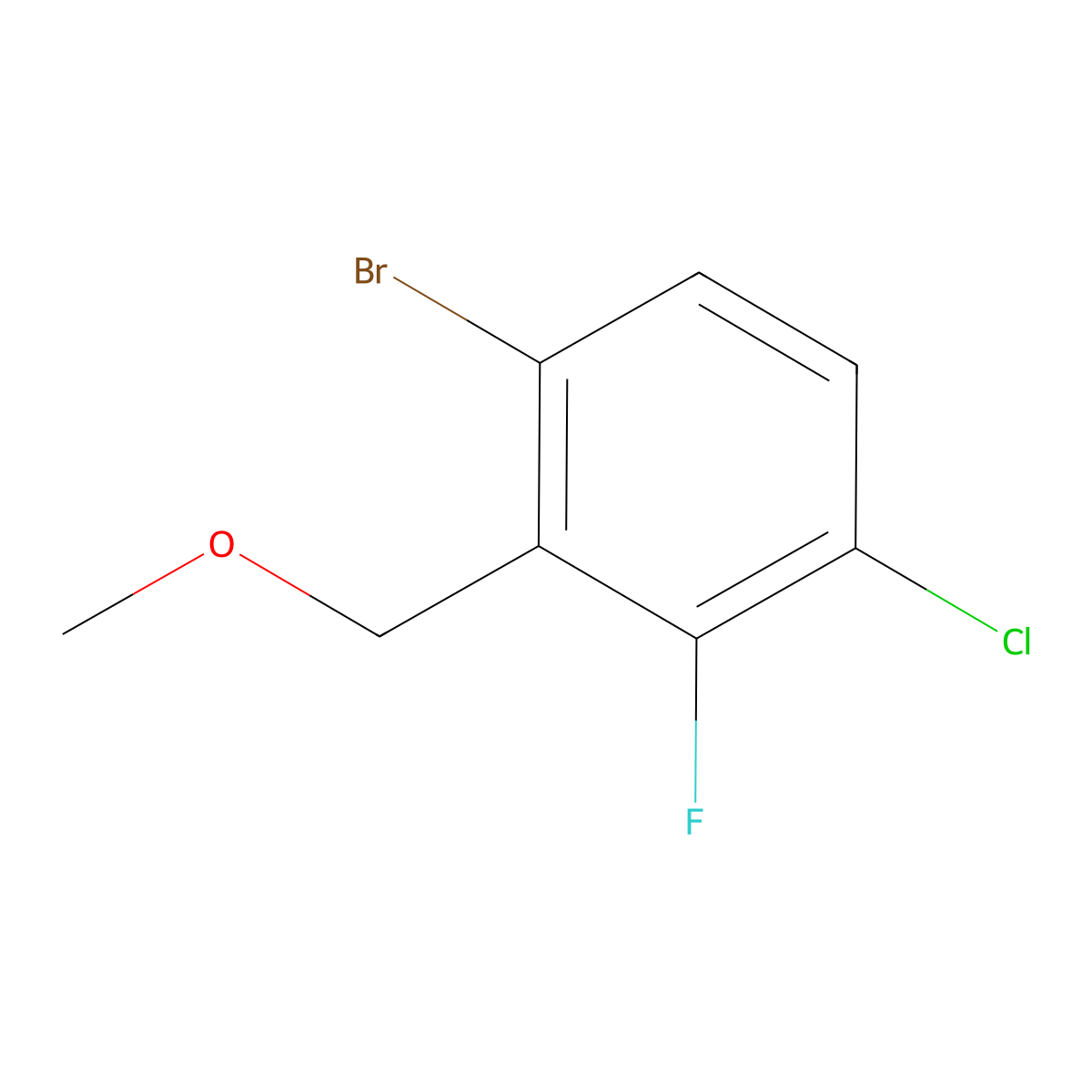 1-Bromo-4-chloro-3-fluoro-2-(methoxymethyl)benzene molecular structure, CAS 2379322-10-6