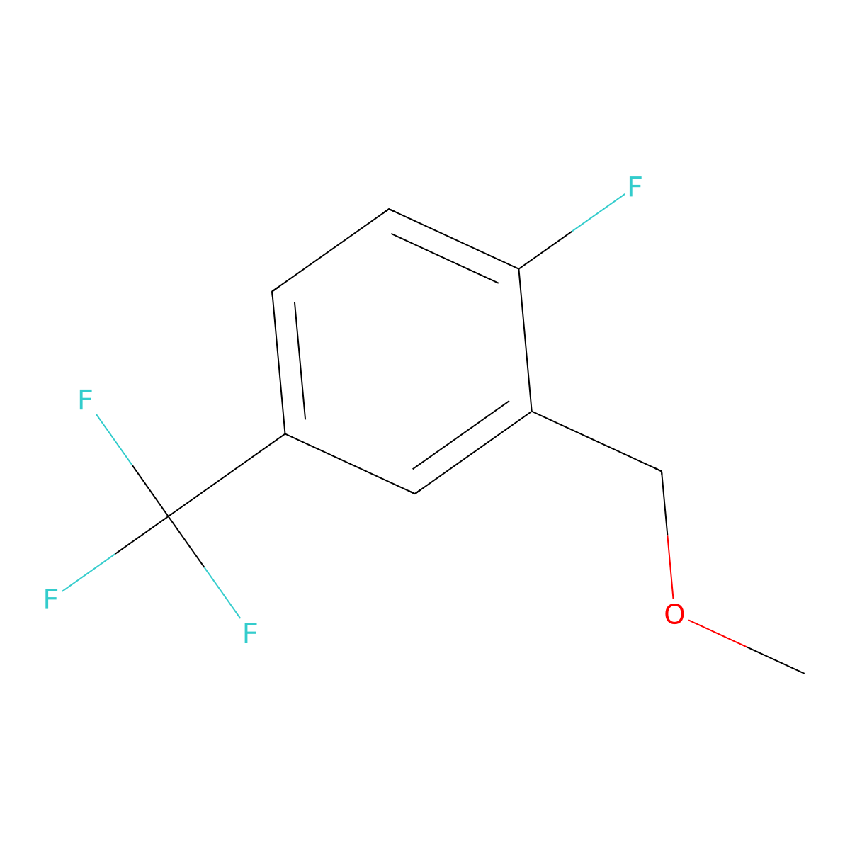 1-Fluoro-2-(methoxymethyl)-4-(trifluoromethyl)benzene molecular structure, CAS 2379322-15-1