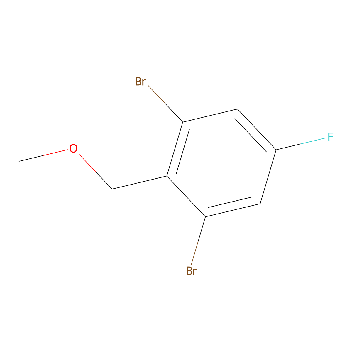 1,3-Dibromo-5-fluoro-2-(methoxymethyl)benzene molecular structure, CAS 2379322-17-3