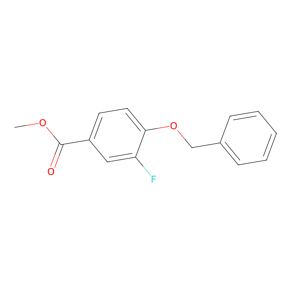Methyl 4-(benzyloxy)-3-fluorobenzoate molecular structure, CAS 2379322-19-5