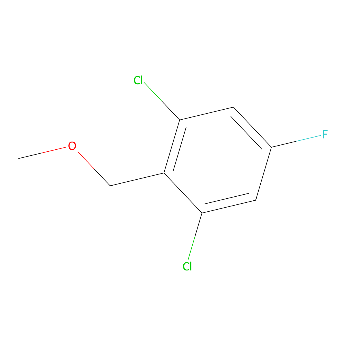 1,3-Dichloro-5-fluoro-2-(methoxymethyl)benzene molecular structure, CAS 2379322-20-8