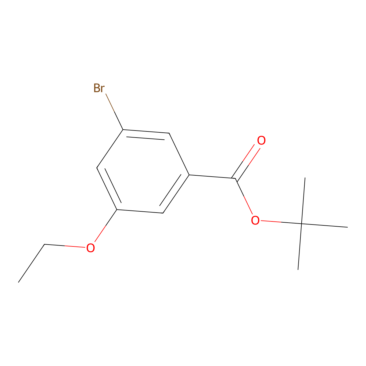Tert-butyl 3-bromo-5-ethoxybenzoate molecular structure, CAS 2379322-21-9