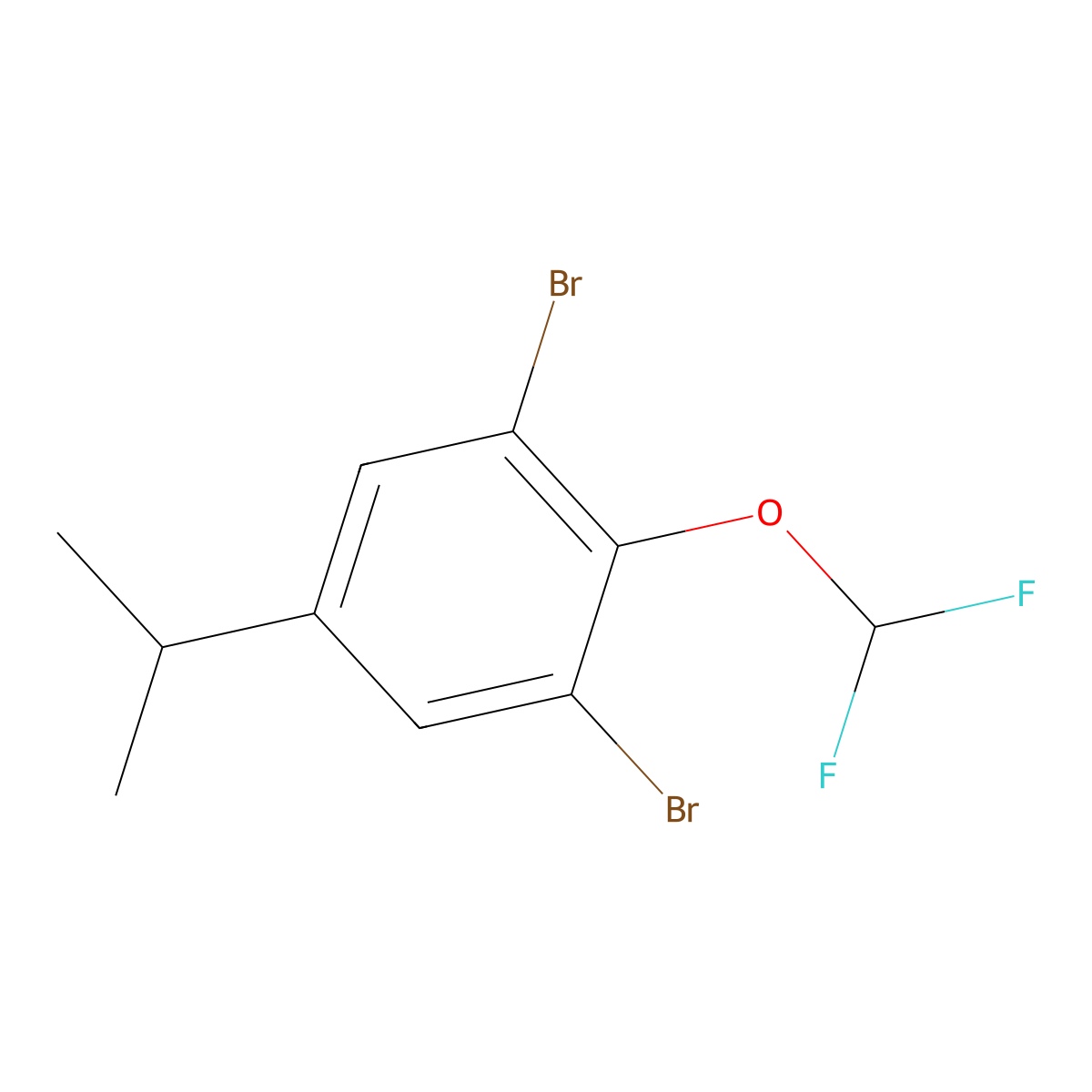 1,3-Dibromo-2-(difluoromethoxy)-5-isopropylbenzene molecular structure, CAS 2379322-22-0