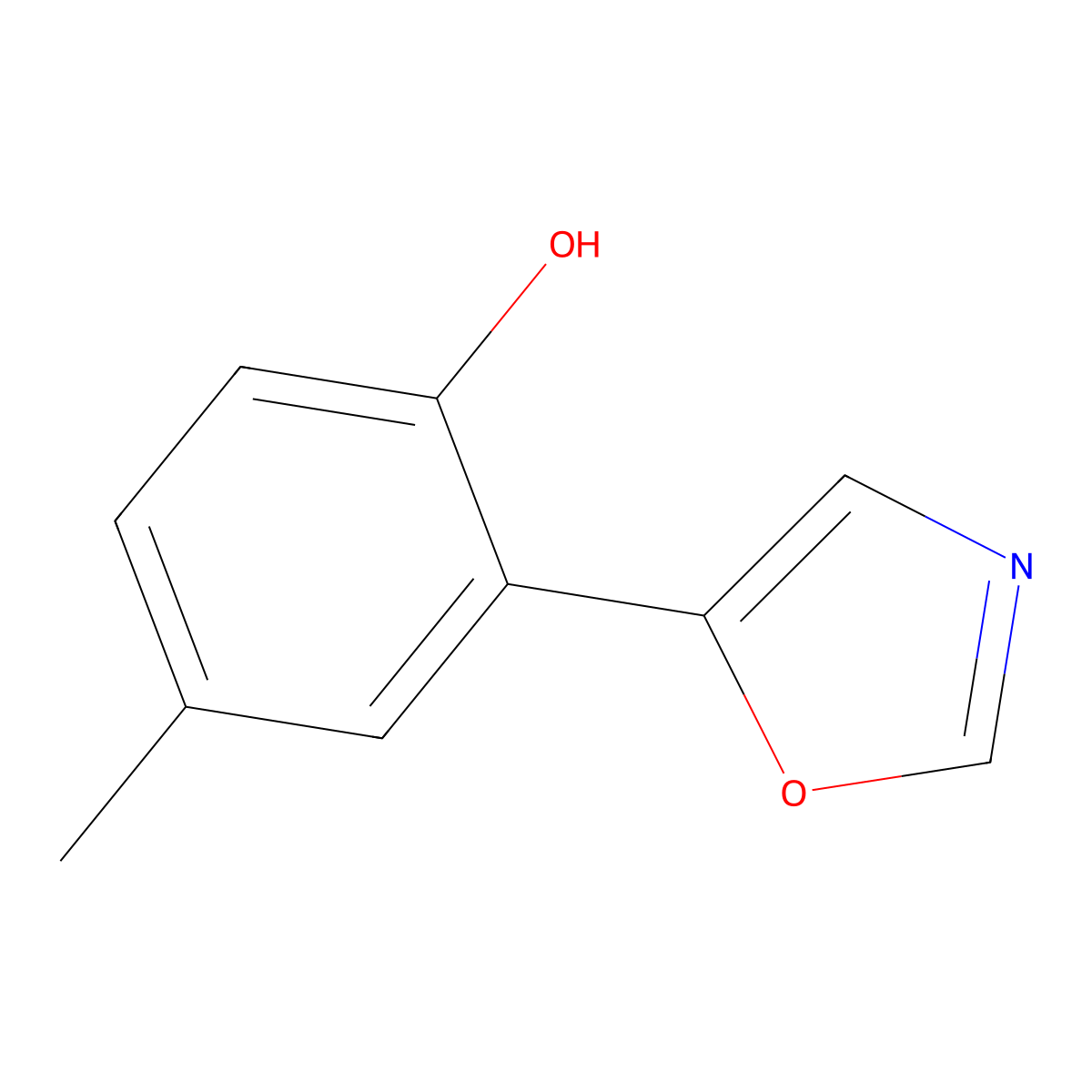 4-Methyl-2-(oxazol-5-yl)phenol molecular structure, CAS 2379322-27-5