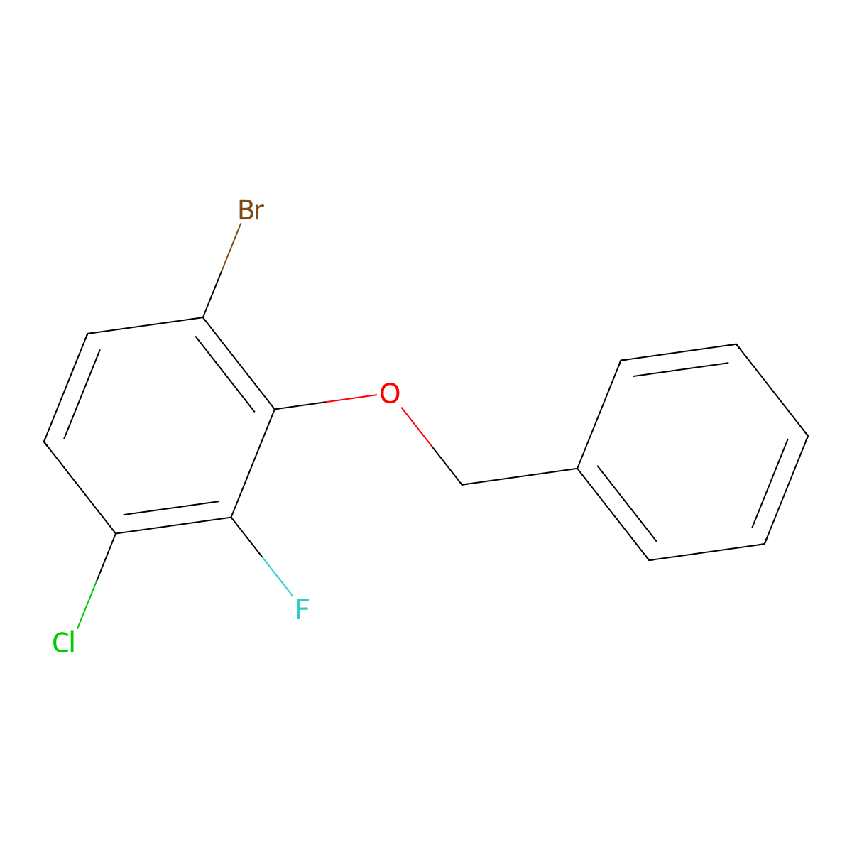 2-(Benzyloxy)-1-bromo-4-chloro-3-fluorobenzene molecular structure, CAS 2379322-30-0
