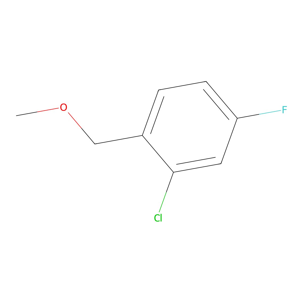 2-Chloro-4-fluoro-1-(methoxymethyl)benzene molecular structure, CAS 2379322-31-1