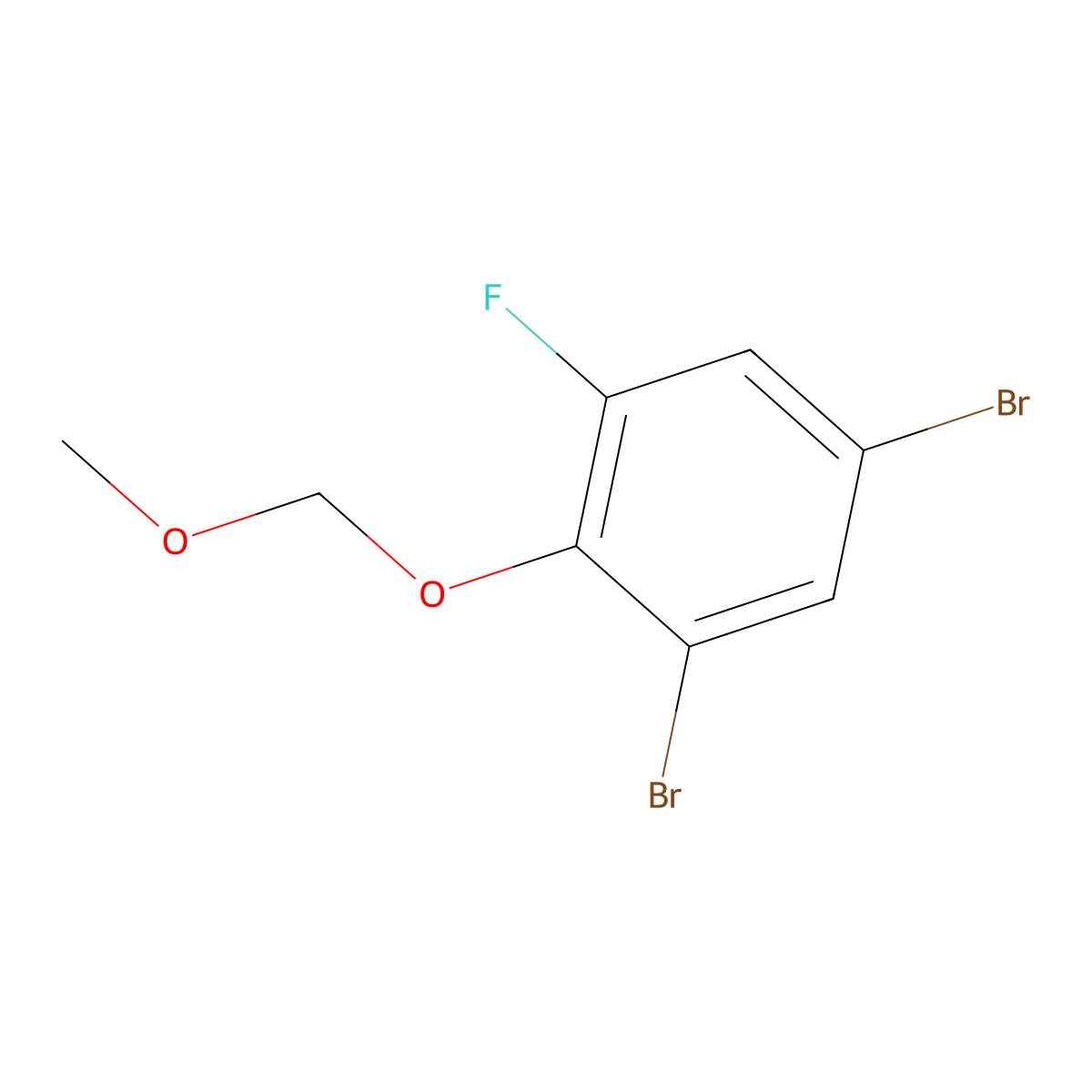 1,5-Dibromo-3-fluoro-2-(methoxymethoxy)benzene molecular structure, CAS 2379322-34-4