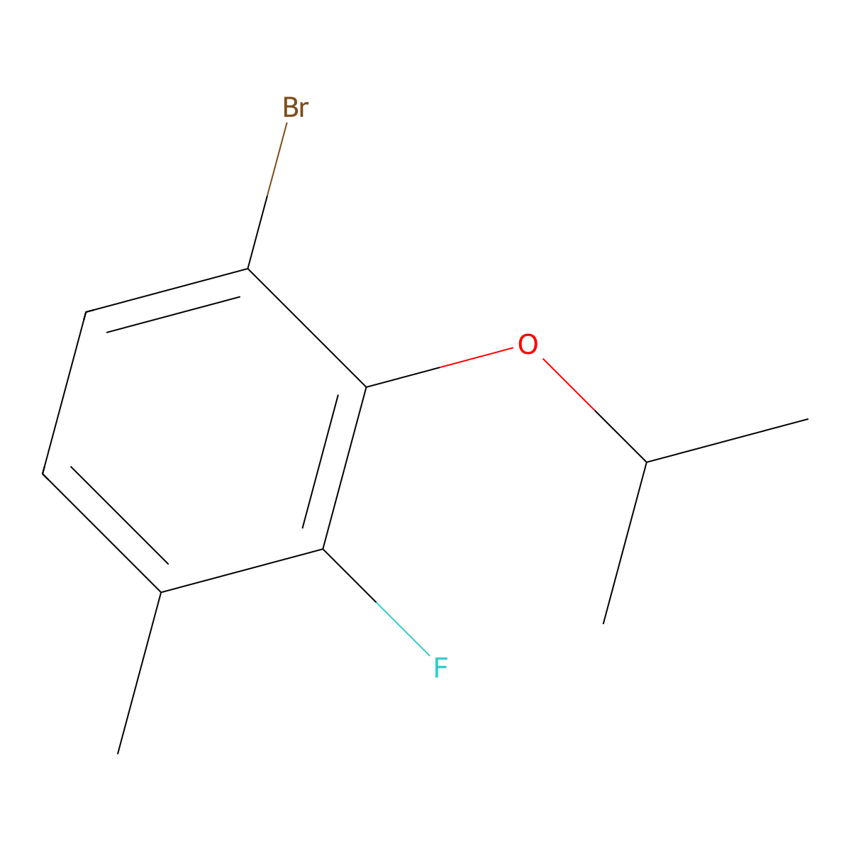 1-Bromo-3-fluoro-2-isopropoxy-4-methylbenzene molecular structure, CAS 2379322-36-6