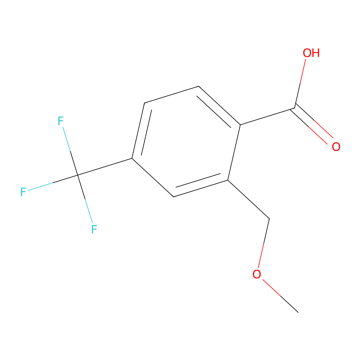 2-(Methoxymethyl)-4-(trifluoromethyl)benzoic acid molecular structure, CAS 2379322-42-4