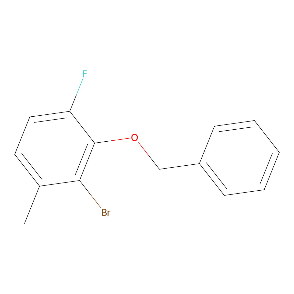 2-(Benzyloxy)-3-bromo-1-fluoro-4-methylbenzene molecular structure, CAS 2379322-44-6