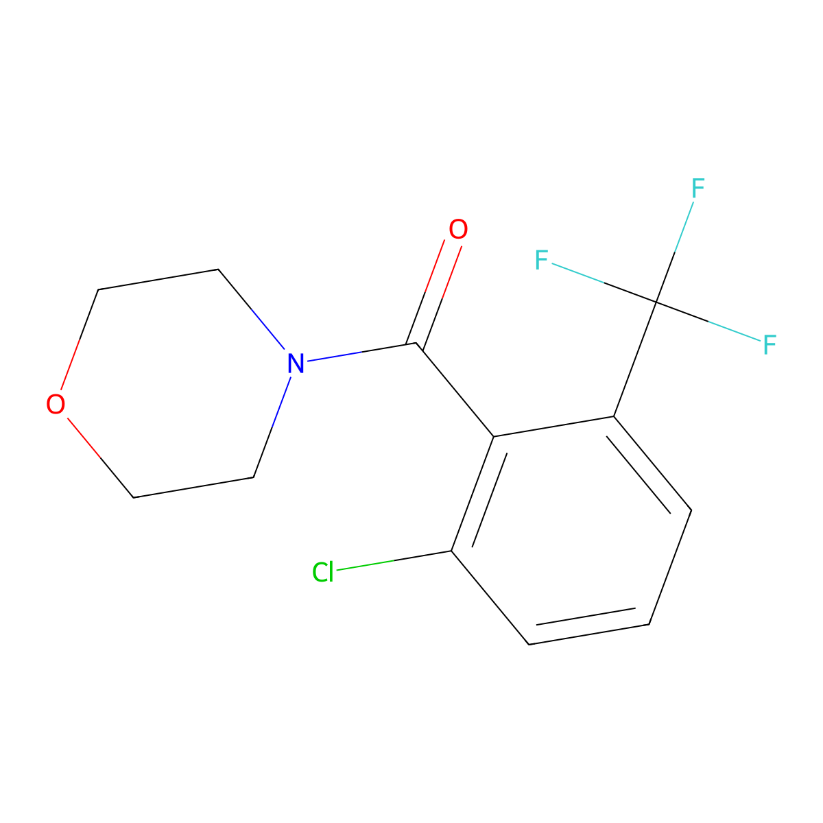 (2-Chloro-6-(trifluoromethyl)phenyl)(morpholino)methanone molecular structure, CAS 2379322-46-8