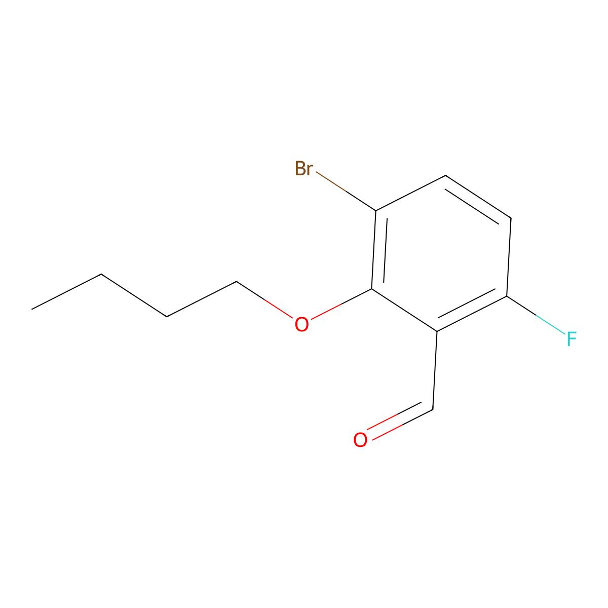 3-Bromo-2-butoxy-6-fluorobenzaldehyde molecular structure, CAS 2379322-49-1