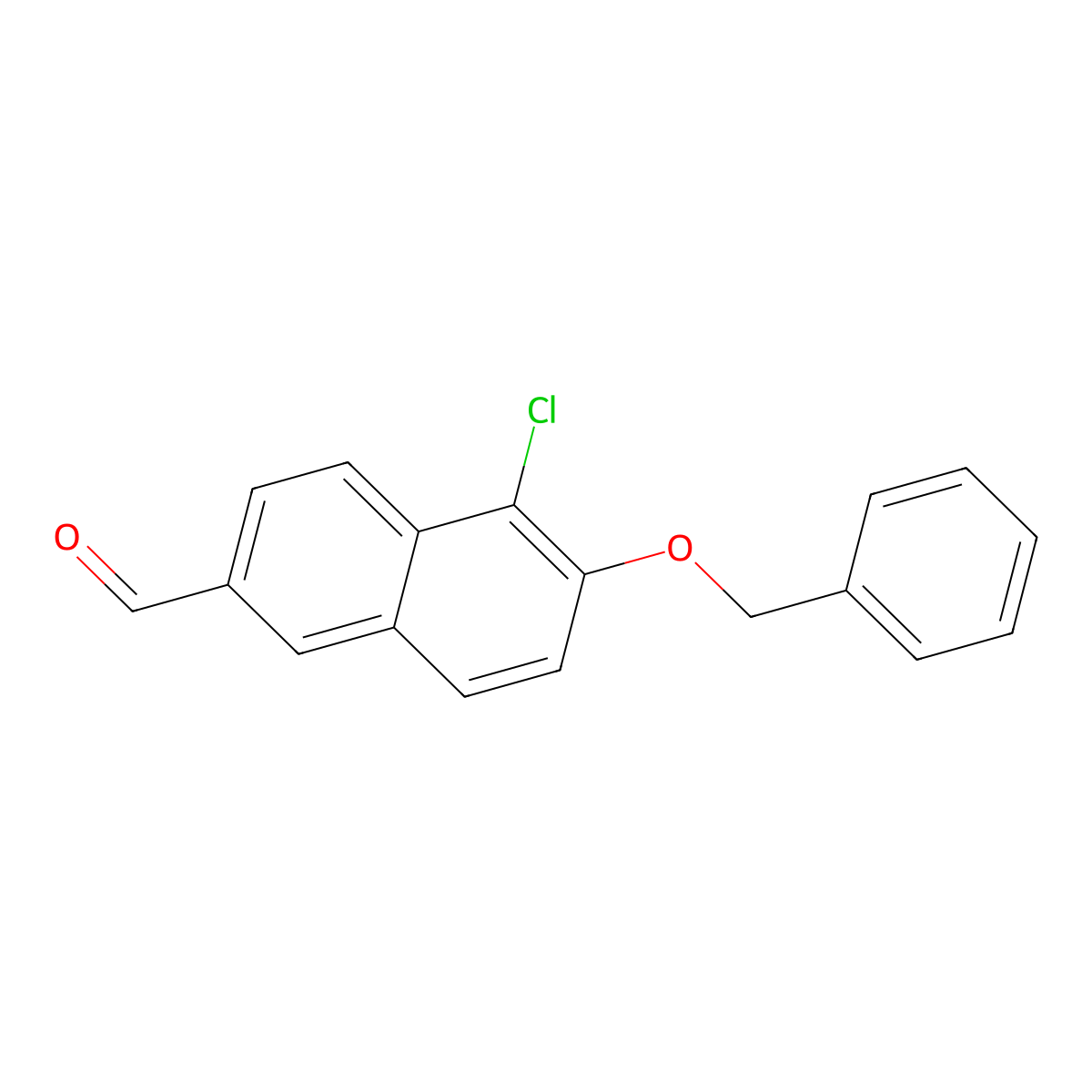 6-(Benzyloxy)-5-chloro-2-naphthaldehyde molecular structure, CAS 2379322-53-7