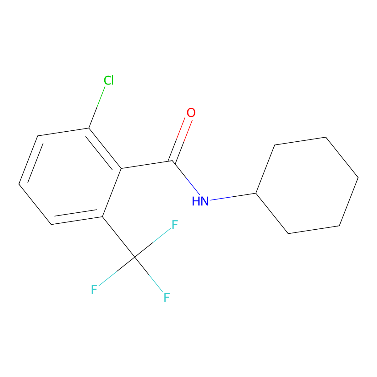 2-Chloro-N-cyclohexyl-6-(trifluoromethyl)benzamide molecular structure, CAS 2379322-58-2