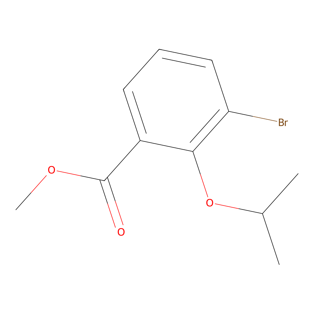 Methyl 3-bromo-2-isopropoxybenzoate molecular structure, CAS 2379322-62-8