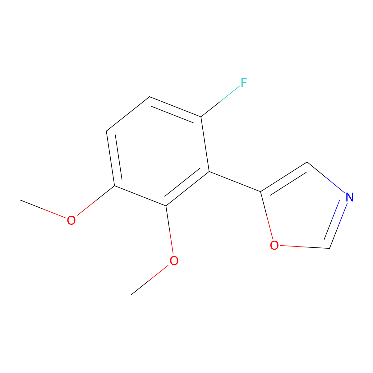 5-(6-Fluoro-2,3-dimethoxyphenyl)oxazole molecular structure, CAS 2379322-64-0