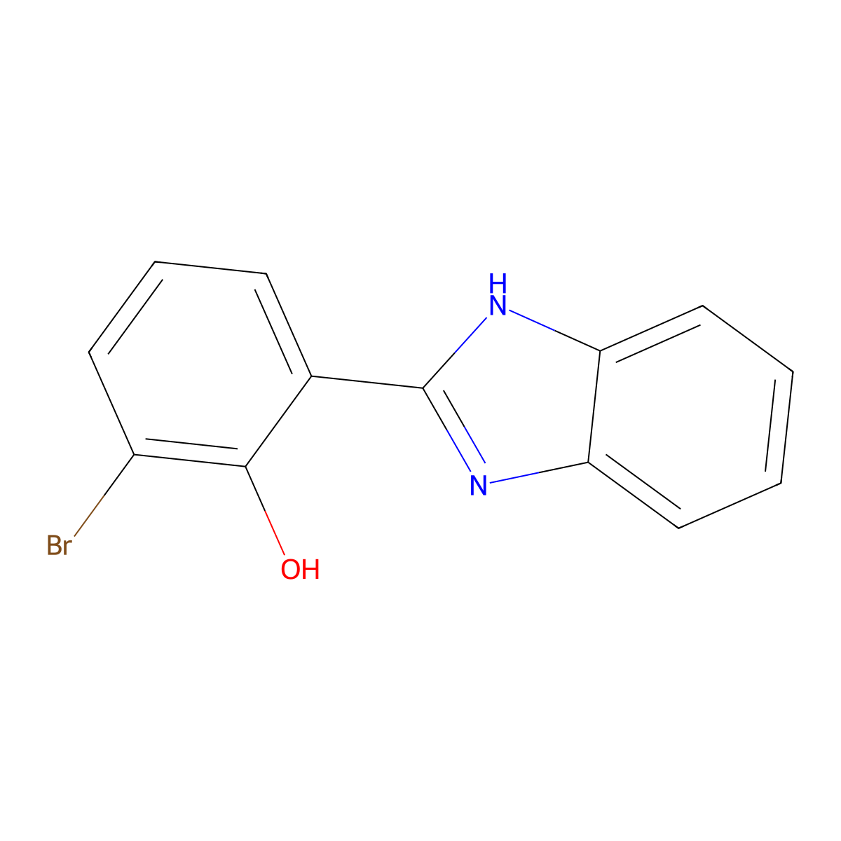 2-(1H-Benzo[d]imidazol-2-yl)-6-bromophenol molecular structure, CAS 2379322-69-5