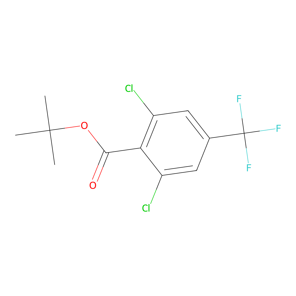 Tert-butyl 2,6-dichloro-4-(trifluoromethyl)benzoate molecular structure, CAS 2379322-72-0