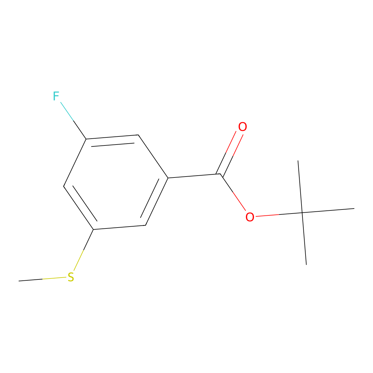 Tert-butyl 3-fluoro-5-(methylthio)benzoate molecular structure, CAS 2379322-74-2