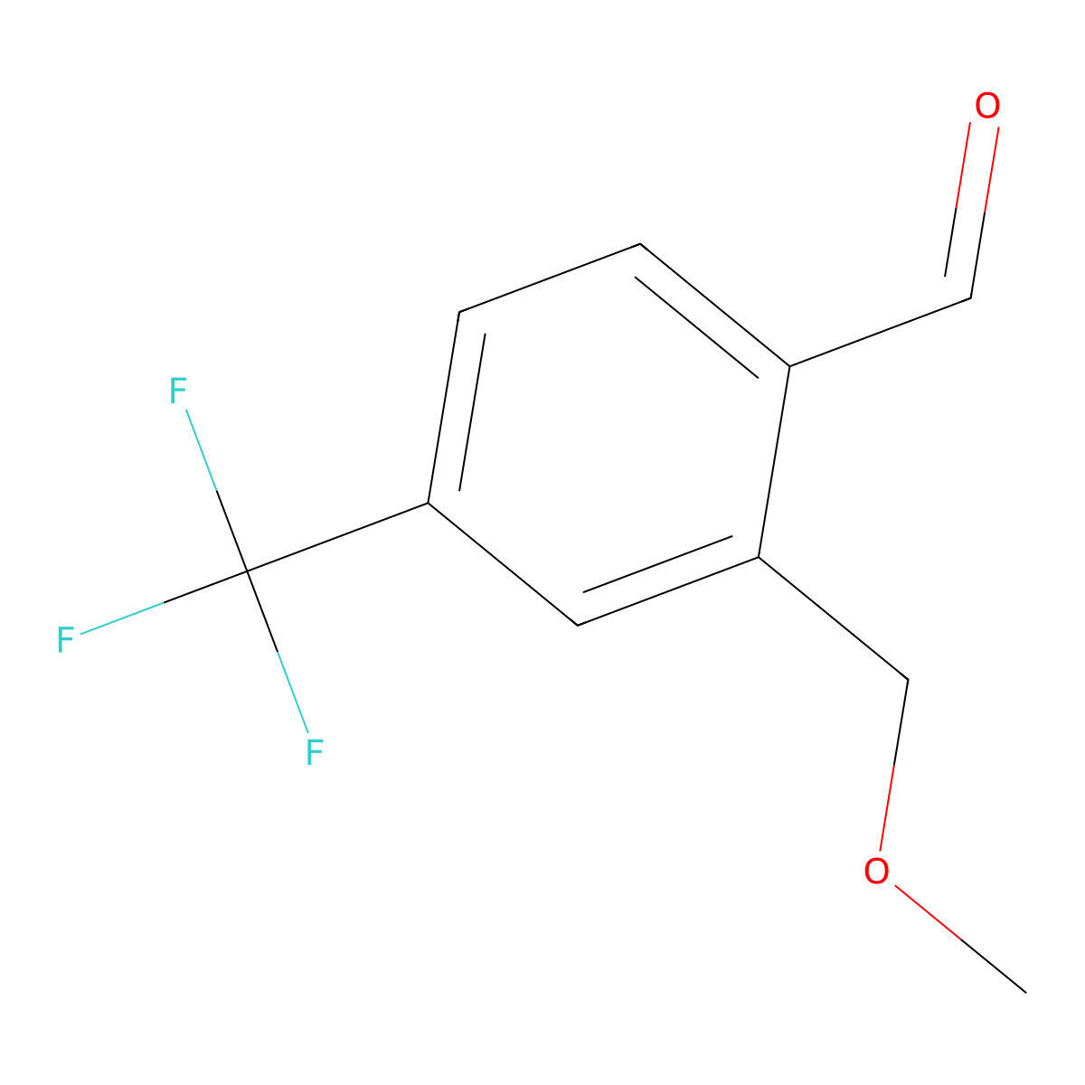 2-(Methoxymethyl)-4-(trifluoromethyl)benzaldehyde molecular structure, CAS 2379322-75-3