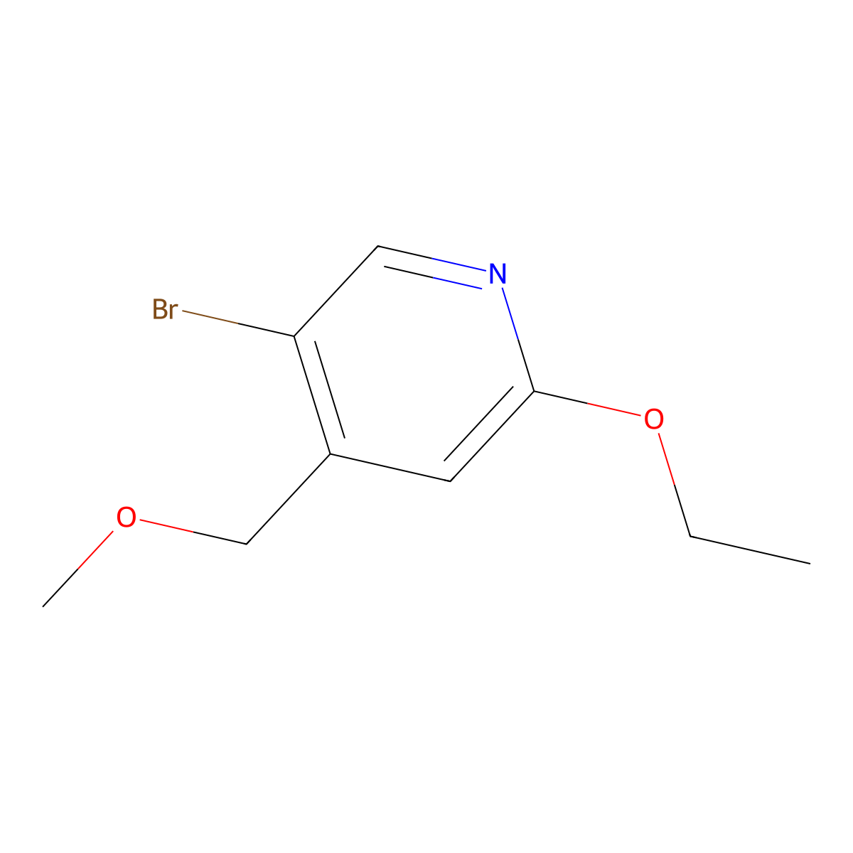 5-Bromo-2-ethoxy-4-(methoxymethyl)pyridine molecular structure, CAS 2379322-77-5